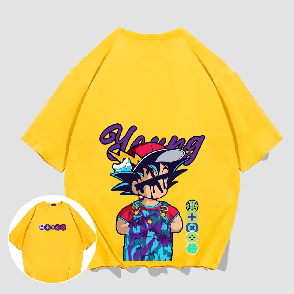 Men Women Short Sleeve Hip Hop T Shirt Black - Image 3