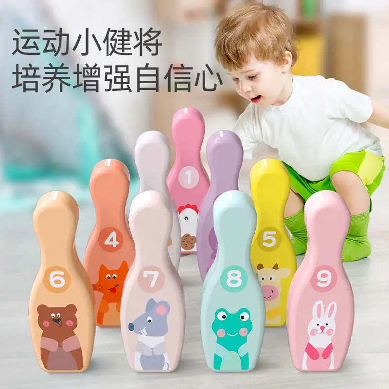 Kids Bowling Toy Set with Digital Animal Design