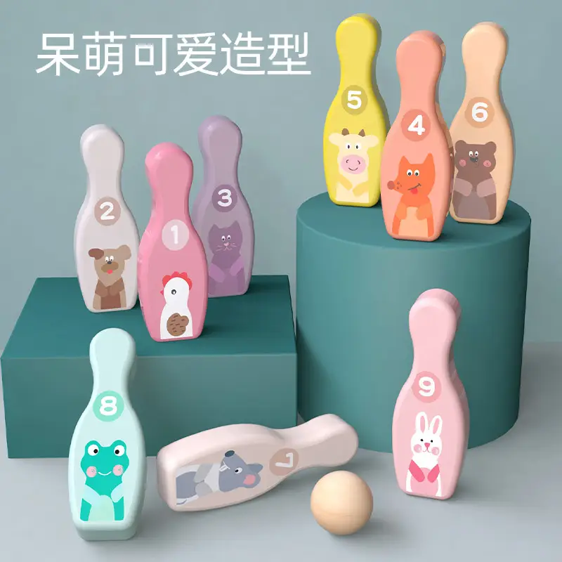 Kids Bowling Toy Set with Digital Animal Design