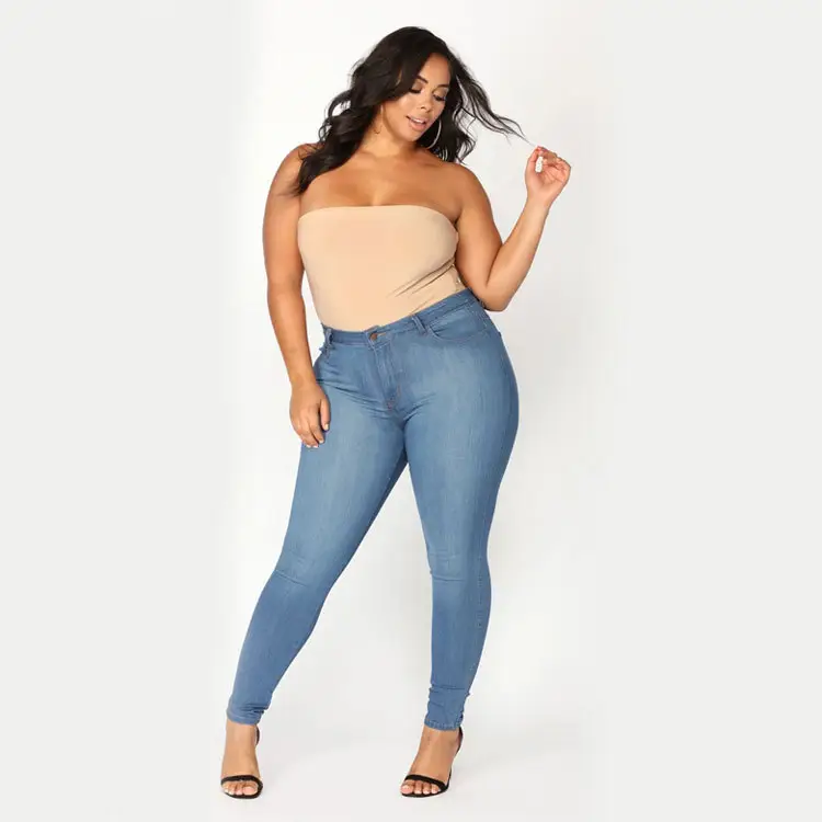 Plus Size Black Skinny Jeans for Women - Image 6