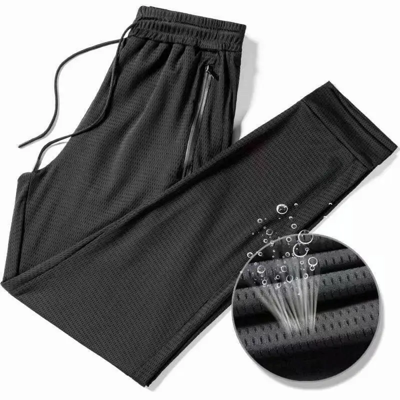 Ice Silk Skinny Pants for Men Ankle Length Slim Fit - Image 6