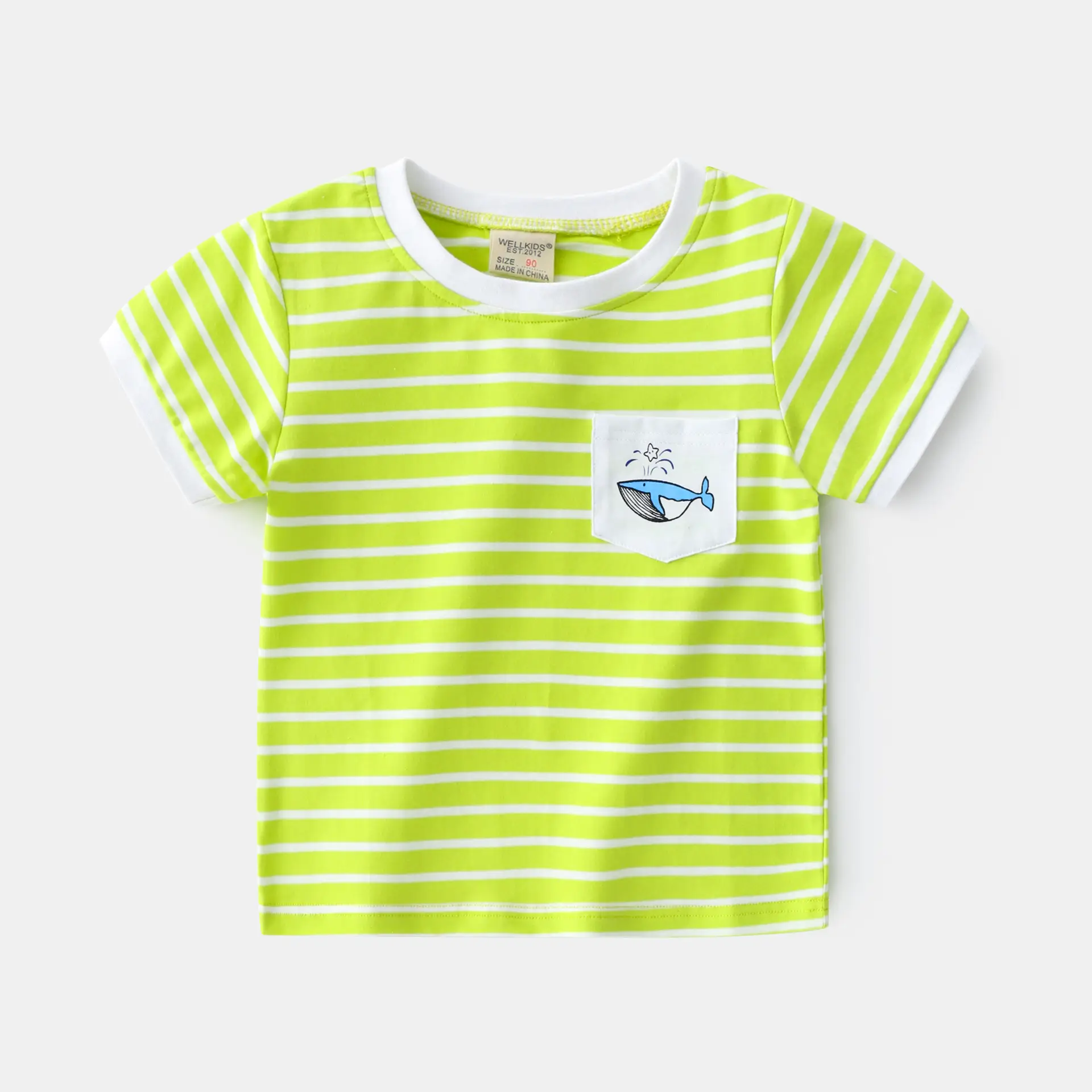 Boys Striped T-shirt Red White Striped Summer Wear - Image 3