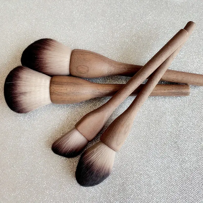 Wooden Vintage Makeup Brushes Set of 4 - Image 8