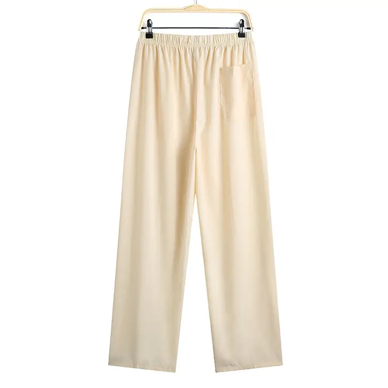 Red Tang Suit for Men Elderly Linen Casual Set — feature 27