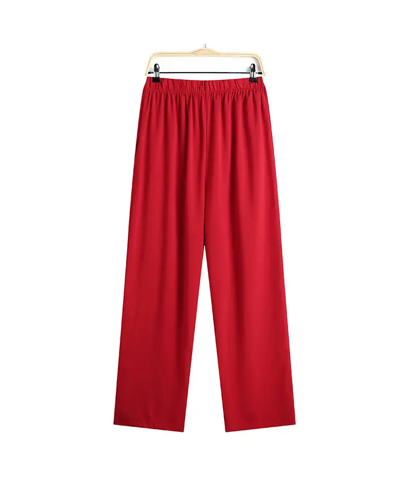 Red Tang Suit for Men Elderly Linen Casual Set — feature 31