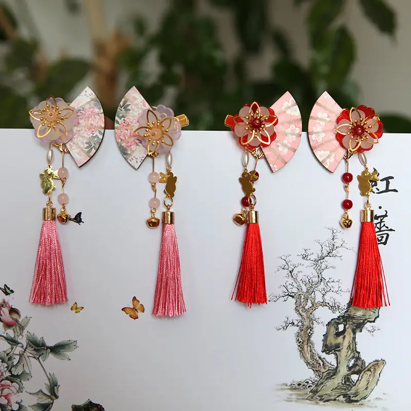 Antique Tassel Flower Hanfu Hairpin for Girls