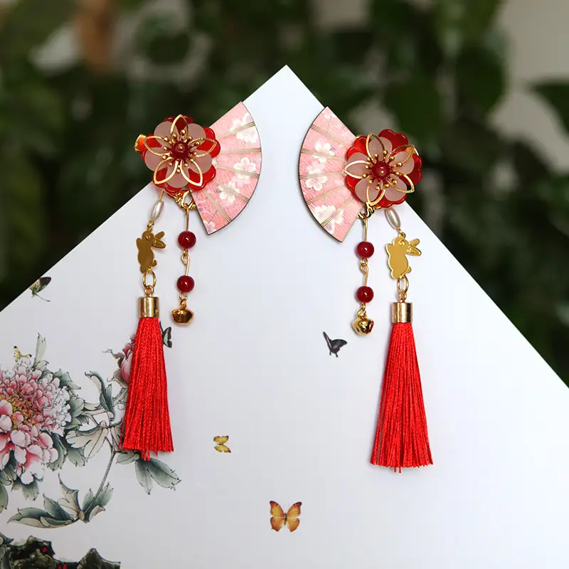 Antique Tassel Flower Hanfu Hairpin for Girls
