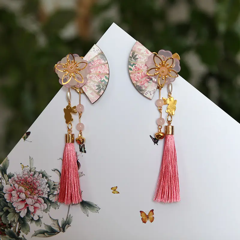 Antique Tassel Flower Hanfu Hairpin for Girls