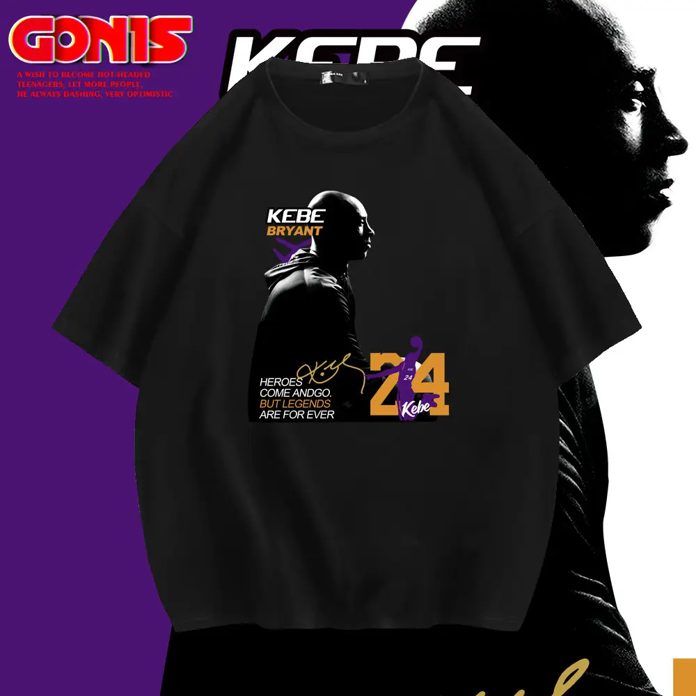 Men Women Summer T-Shirt Kobe Mamba College Print - Image 8