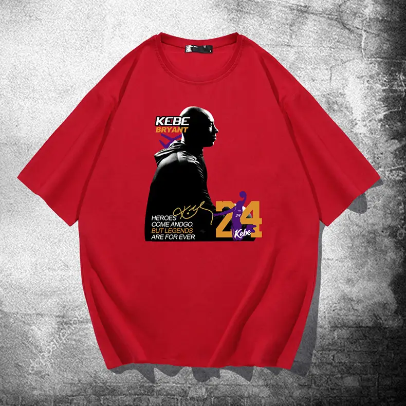 Men Women Summer T-Shirt Kobe Mamba College Print - Image 10