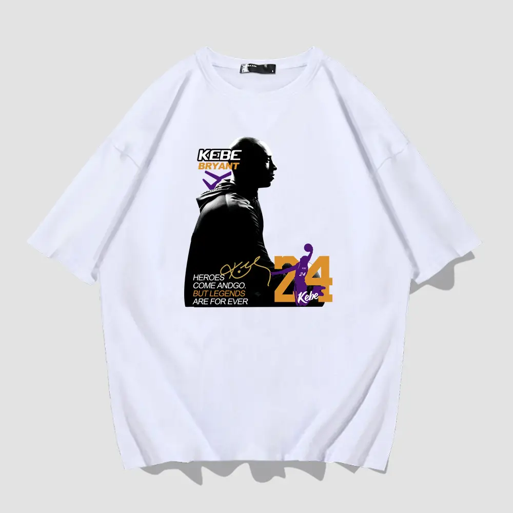 Men Women Summer T-Shirt Kobe Mamba College Print - Image 2
