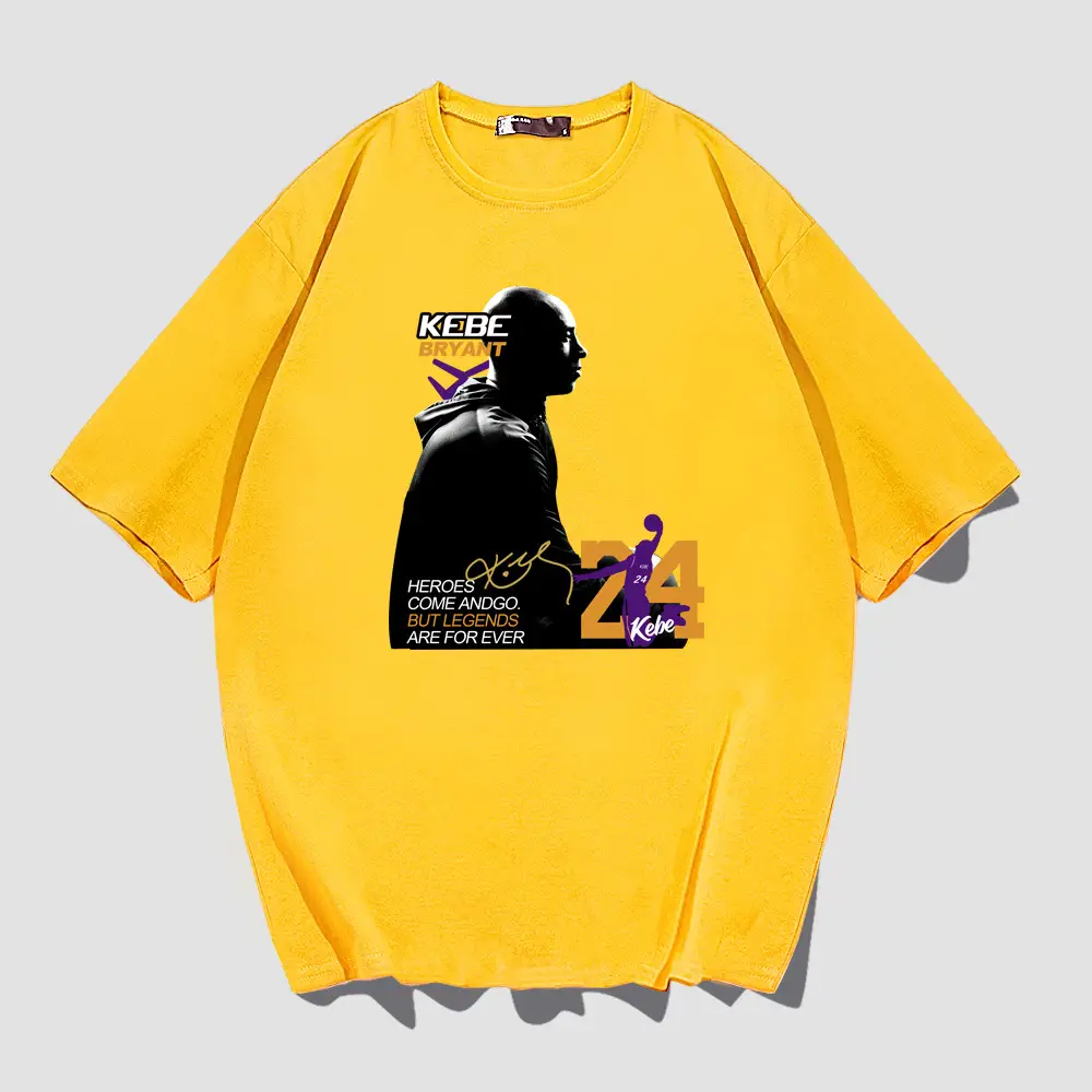 Men Women Summer T-Shirt Kobe Mamba College Print - Image 3