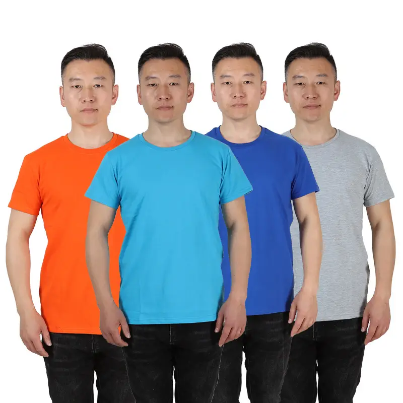 Men White Short Sleeve T-Shirt Factory Direct - Image 2