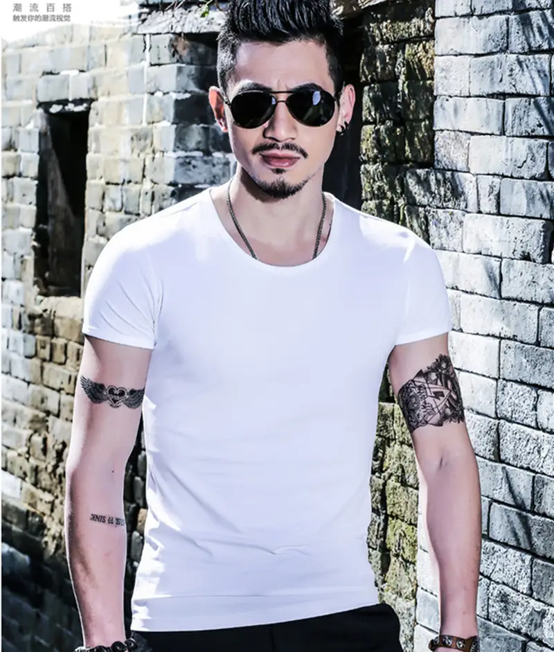 20 Men V-Neck Slim Fit T-Shirt Set - Image 16