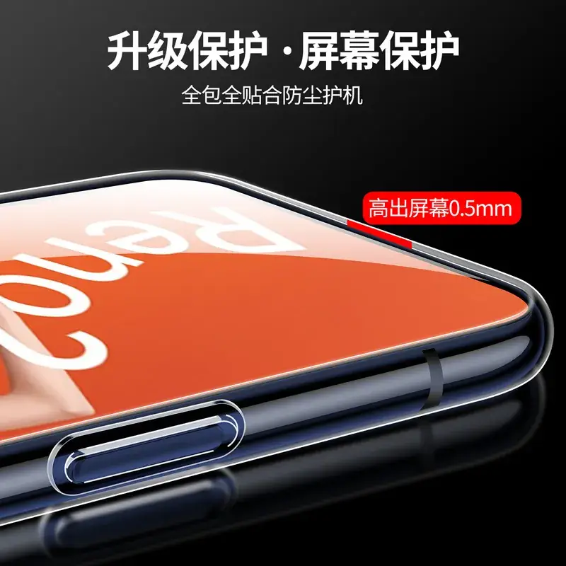 Transparent Silicone Mobile Phone Case for Oppo A95 A93 A92S A72 A58 A55 A11 - Image 3
