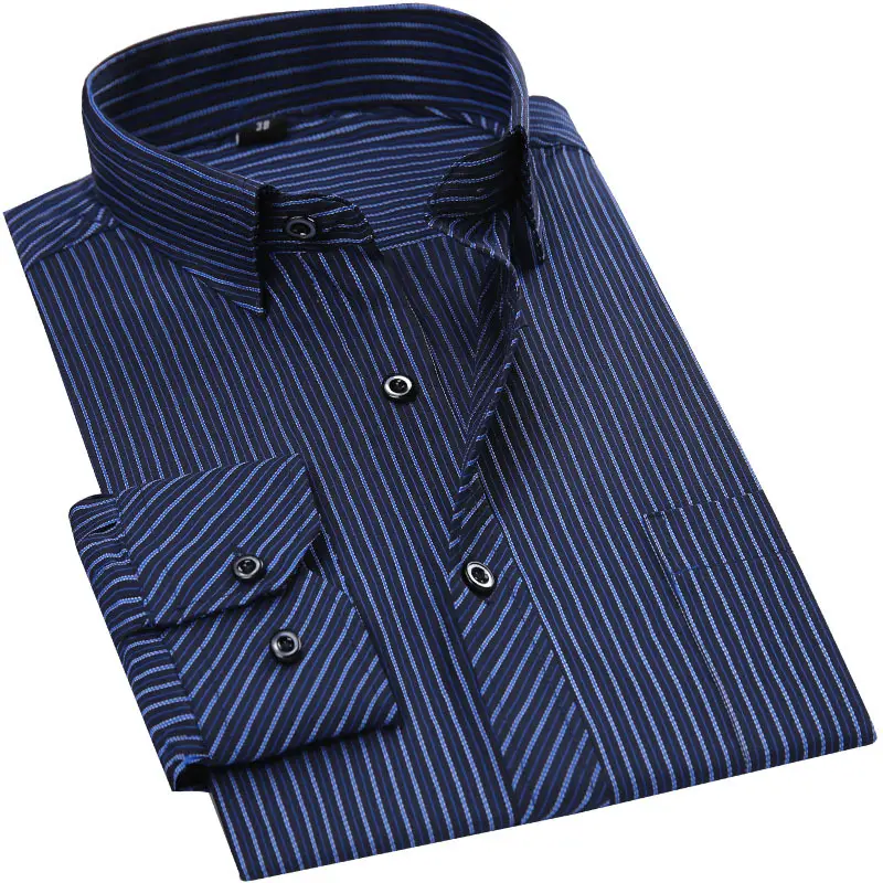 Blue Checkered Button-Down Shirt for Men Large - Image 17