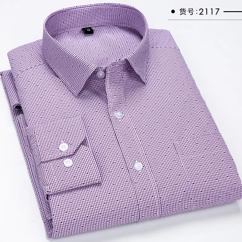 Blue Checkered Button-Down Shirt for Men Large - Image 8