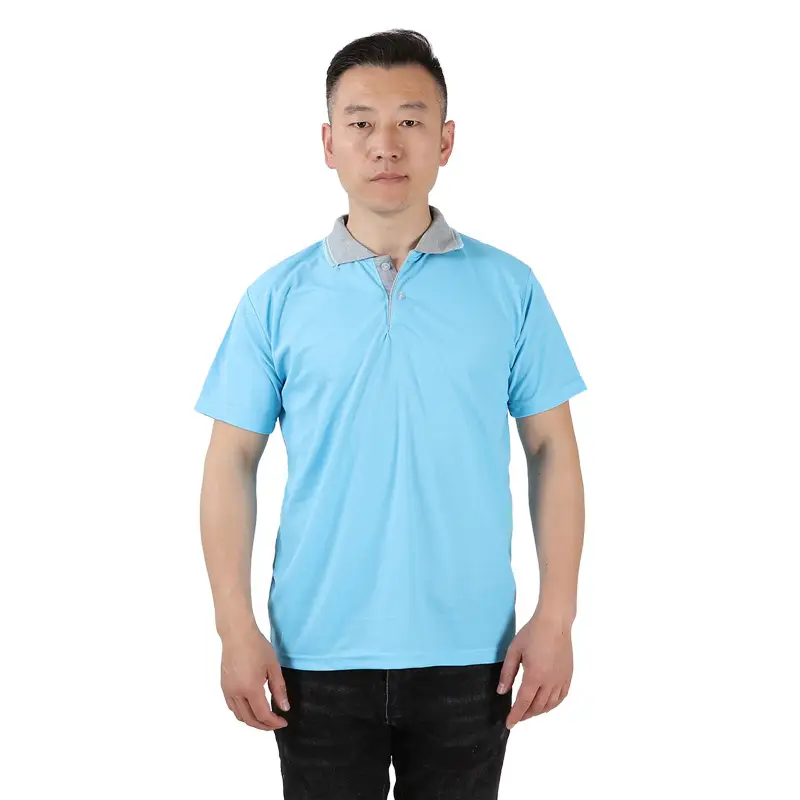 Red Polo T-Shirt with Logo Print for Men - Image 3