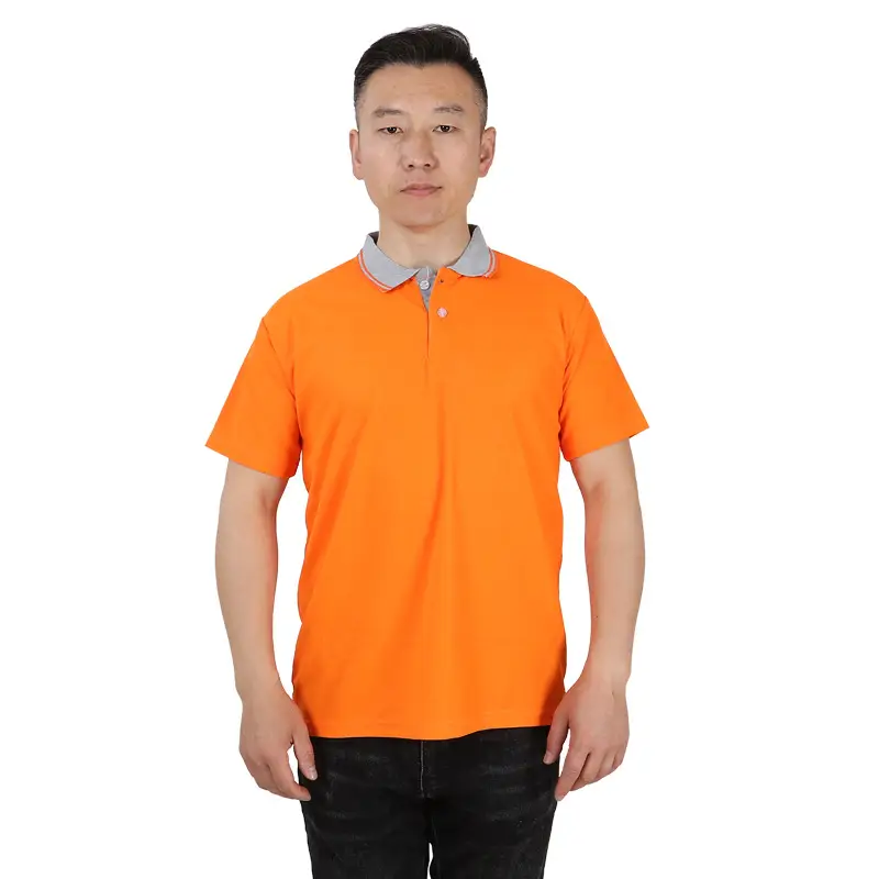 Red Polo T-Shirt with Logo Print for Men - Image 4