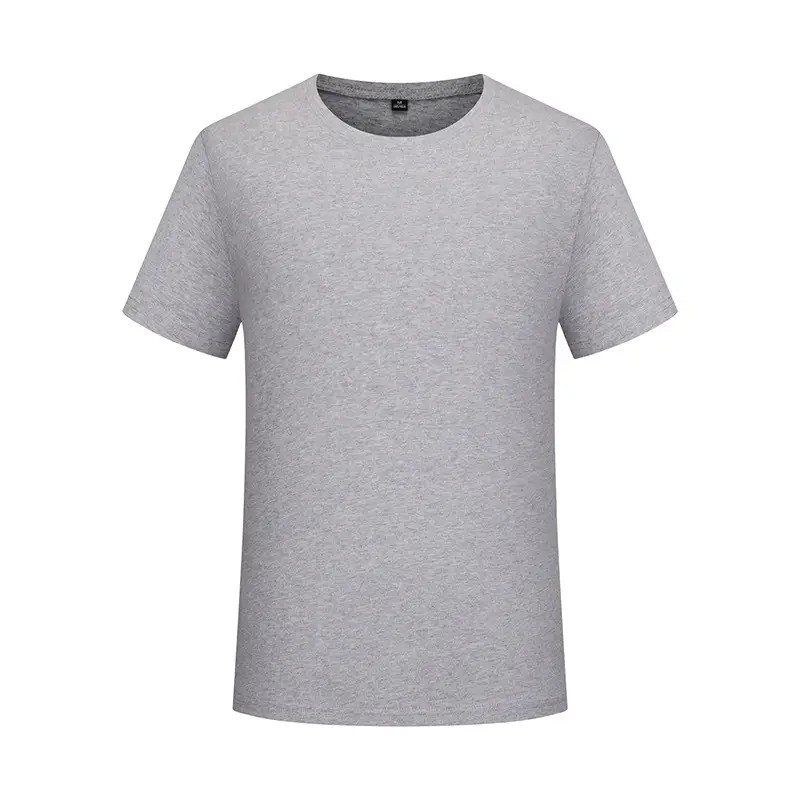 Men Cotton Round Neck T-Shirt Yellow Short Sleeve