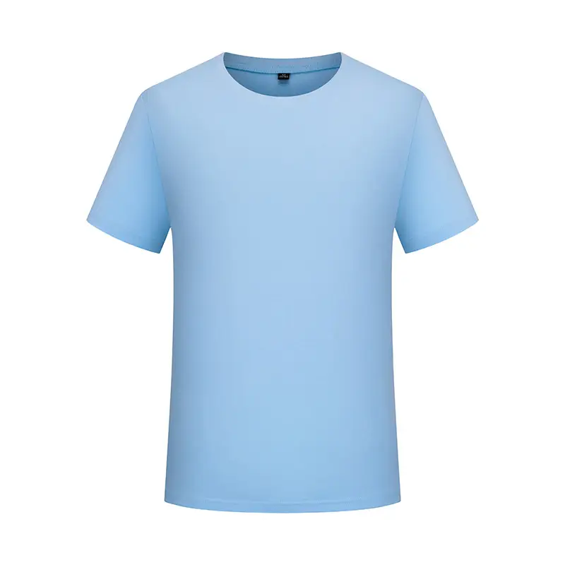 Men Cotton Round Neck T-Shirt Yellow Short Sleeve