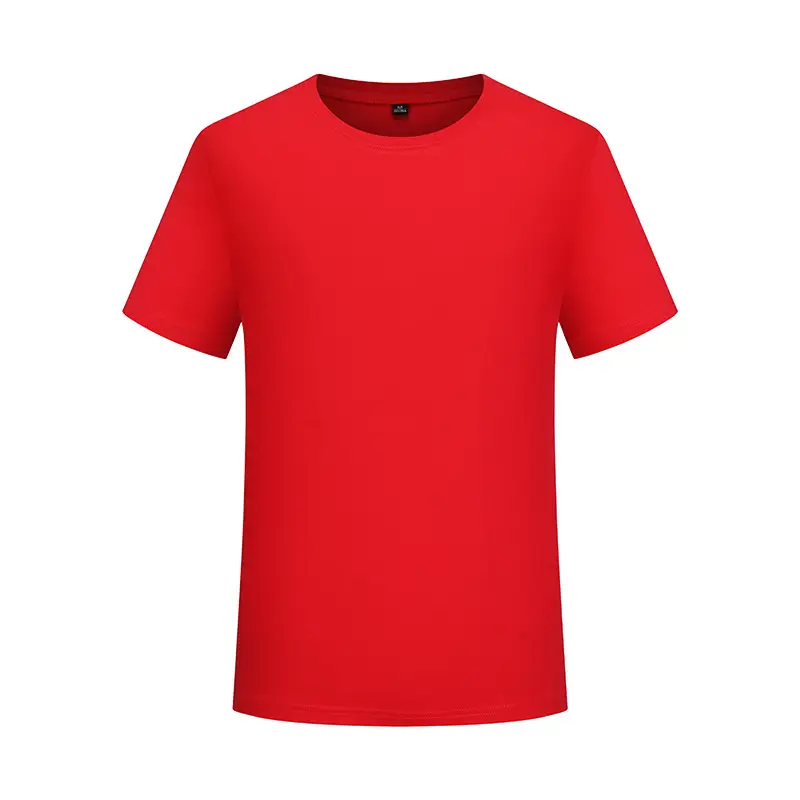 Men Cotton Round Neck T-Shirt Yellow Short Sleeve