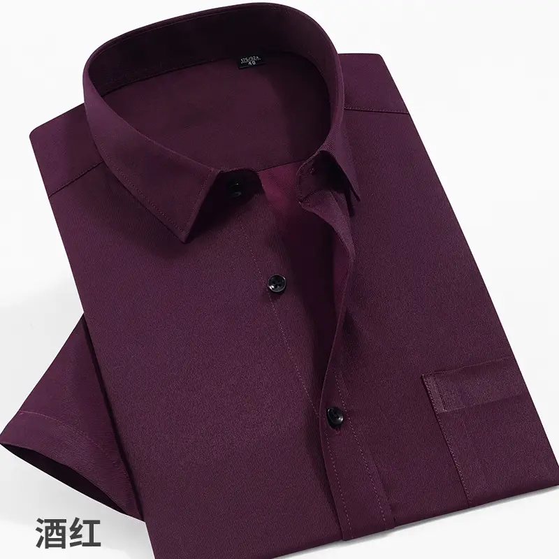 Men's Long Sleeve Button Down Shirt Black Business Casual - Image 18