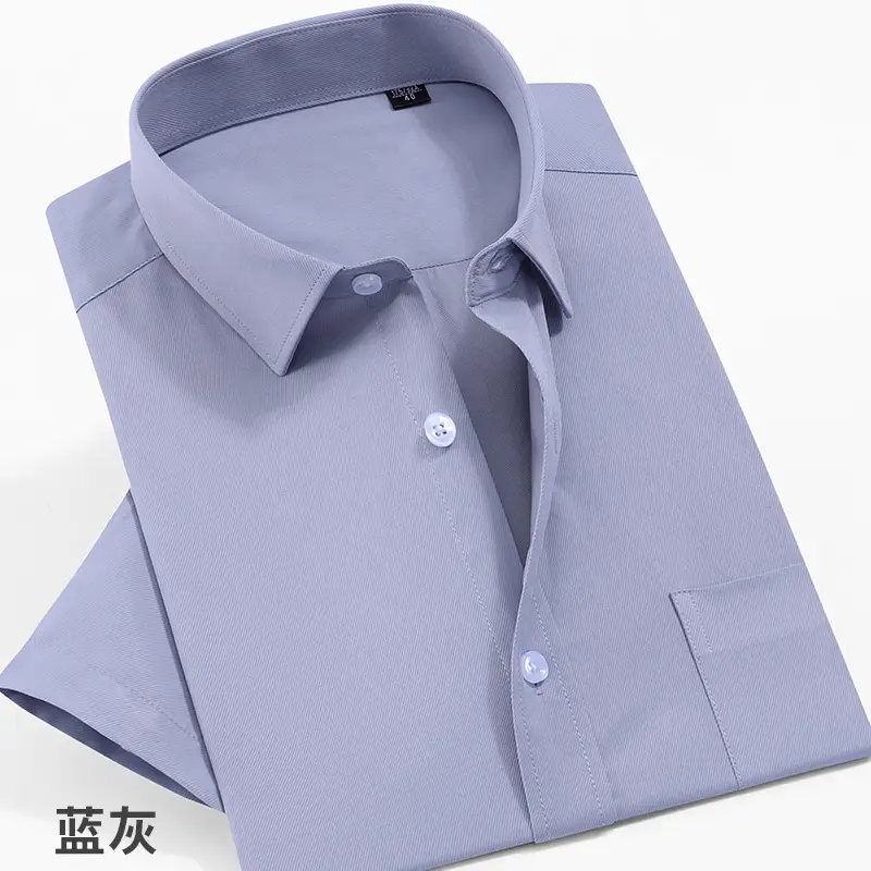 Men's Long Sleeve Button Down Shirt Black Business Casual - Image 19