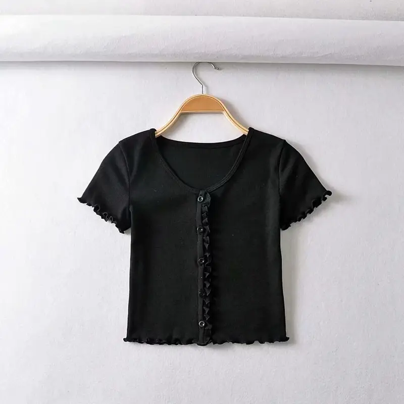 Women Yellow Short Sleeve V-Neck T-Shirt 2020