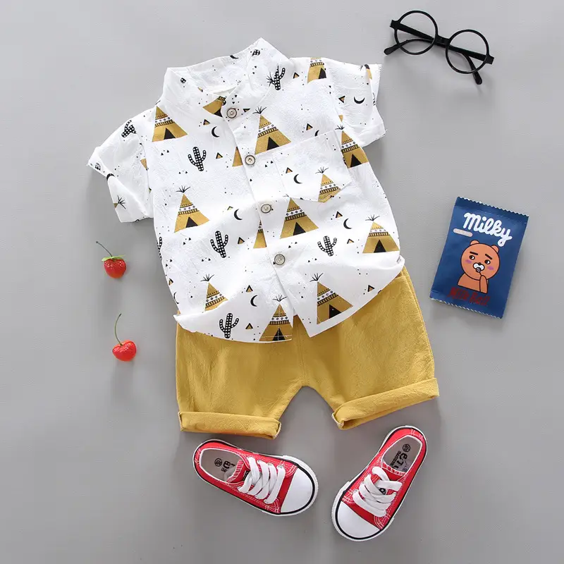 Boys Cartoon Elephant Suit 0-3Yr Summer 2Pc Set - Image 15