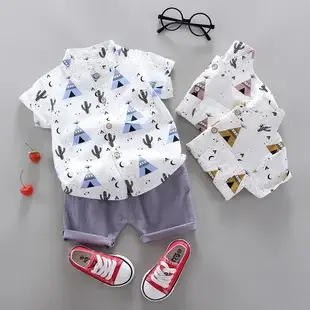 Boys Cartoon Elephant Suit 0-3Yr Summer 2Pc Set — feature 11