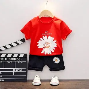Boys Cartoon Elephant Suit 0-3Yr Summer 2Pc Set — feature 29