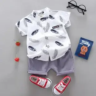 Boys Cartoon Elephant Suit 0-3Yr Summer 2Pc Set — feature 3