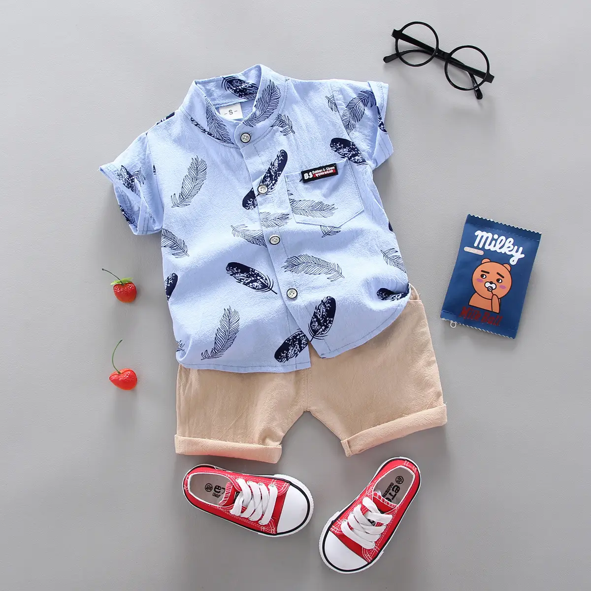 Boys Cartoon Elephant Suit 0-3Yr Summer 2Pc Set - Image 10