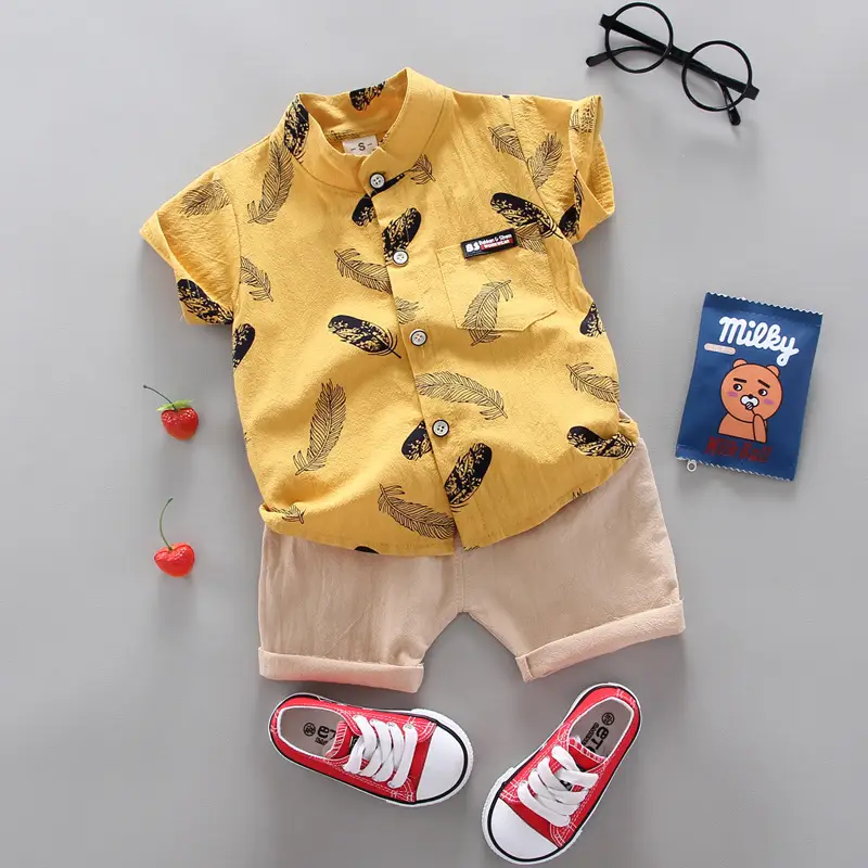 Boys Cartoon Elephant Suit 0-3Yr Summer 2Pc Set - Image 11