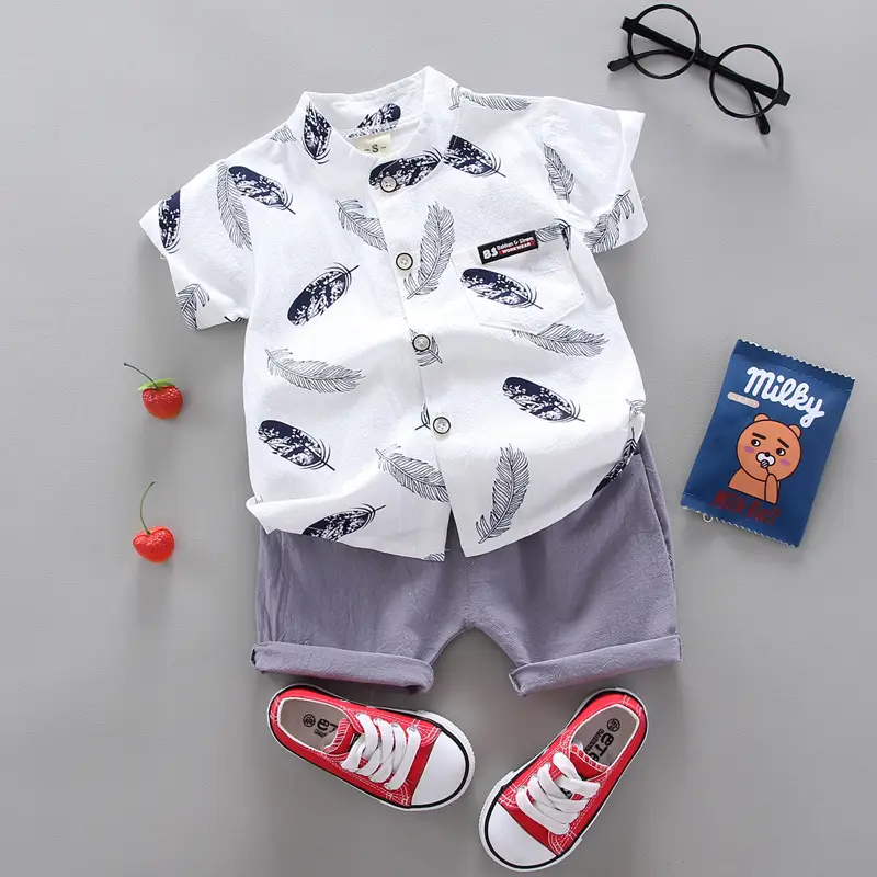 Boys Cartoon Elephant Suit 0-3Yr Summer 2Pc Set - Image 12