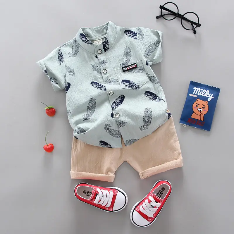 Boys Cartoon Elephant Suit 0-3Yr Summer 2Pc Set - Image 13