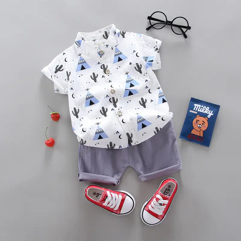 Boys Cartoon Elephant Suit 0-3Yr Summer 2Pc Set - Image 14