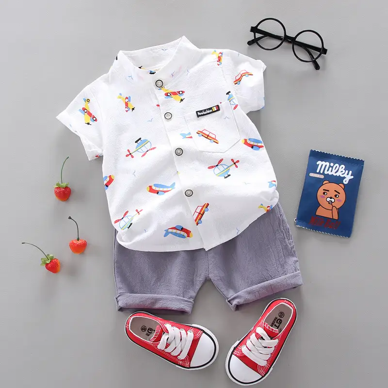 Boys Cartoon Elephant Suit 0-3Yr Summer 2Pc Set - Image 17