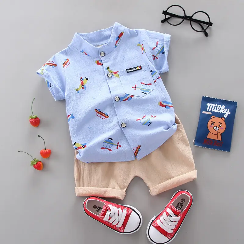 Boys Cartoon Elephant Suit 0-3Yr Summer 2Pc Set - Image 18