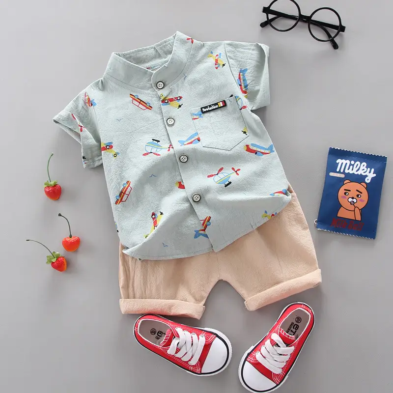 Boys Cartoon Elephant Suit 0-3Yr Summer 2Pc Set - Image 19