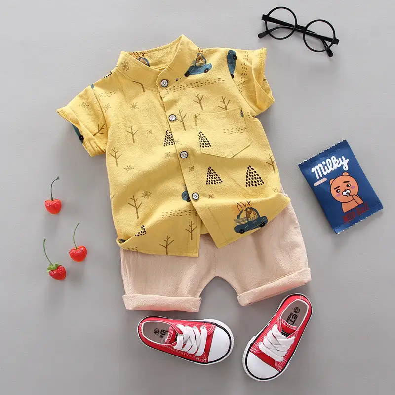 Boys Cartoon Elephant Suit 0-3Yr Summer 2Pc Set - Image 21