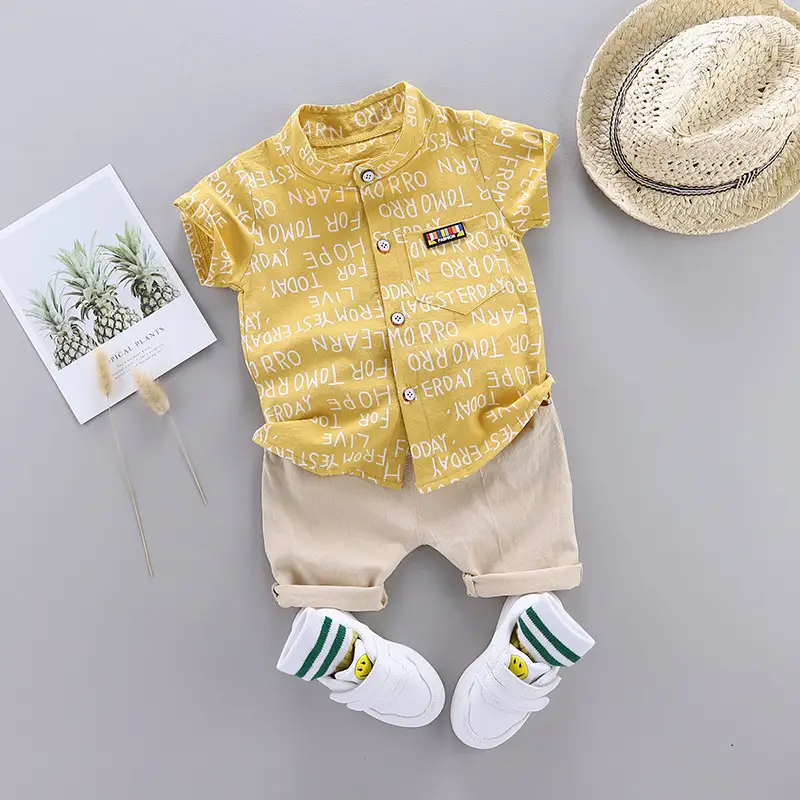 Boys Cartoon Elephant Suit 0-3Yr Summer 2Pc Set - Image 25