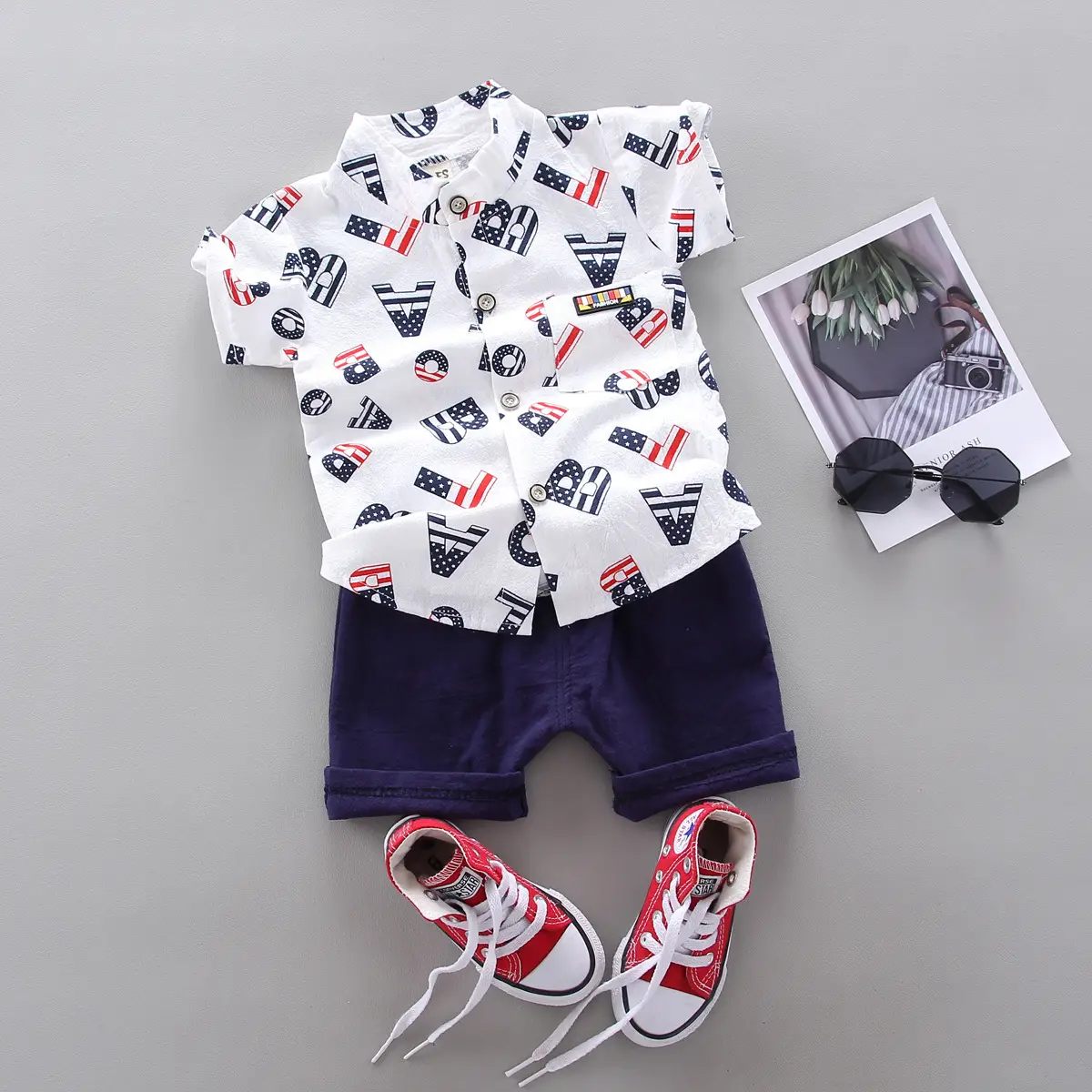 Boys Cartoon Elephant Suit 0-3Yr Summer 2Pc Set - Image 28