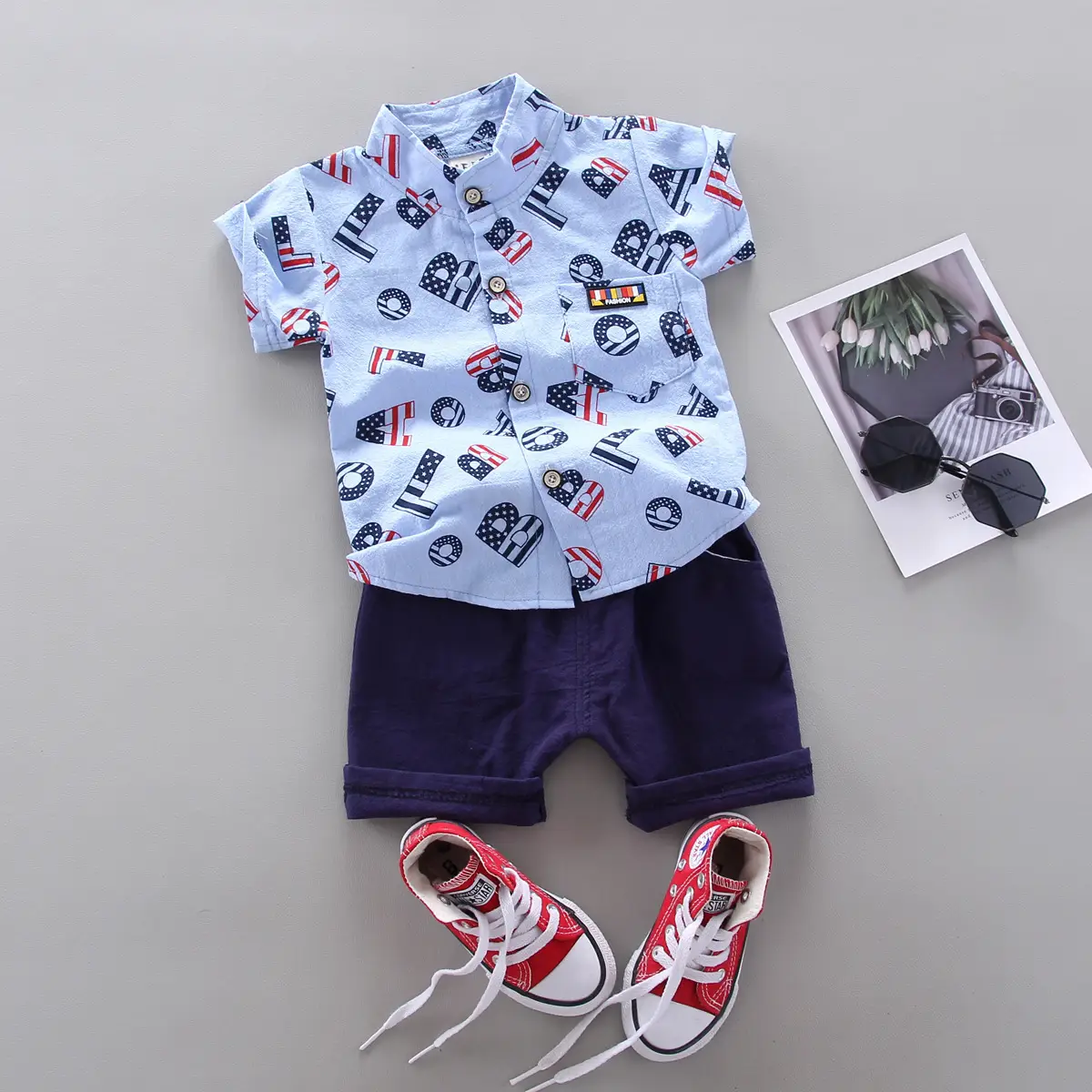 Boys Cartoon Elephant Suit 0-3Yr Summer 2Pc Set - Image 29