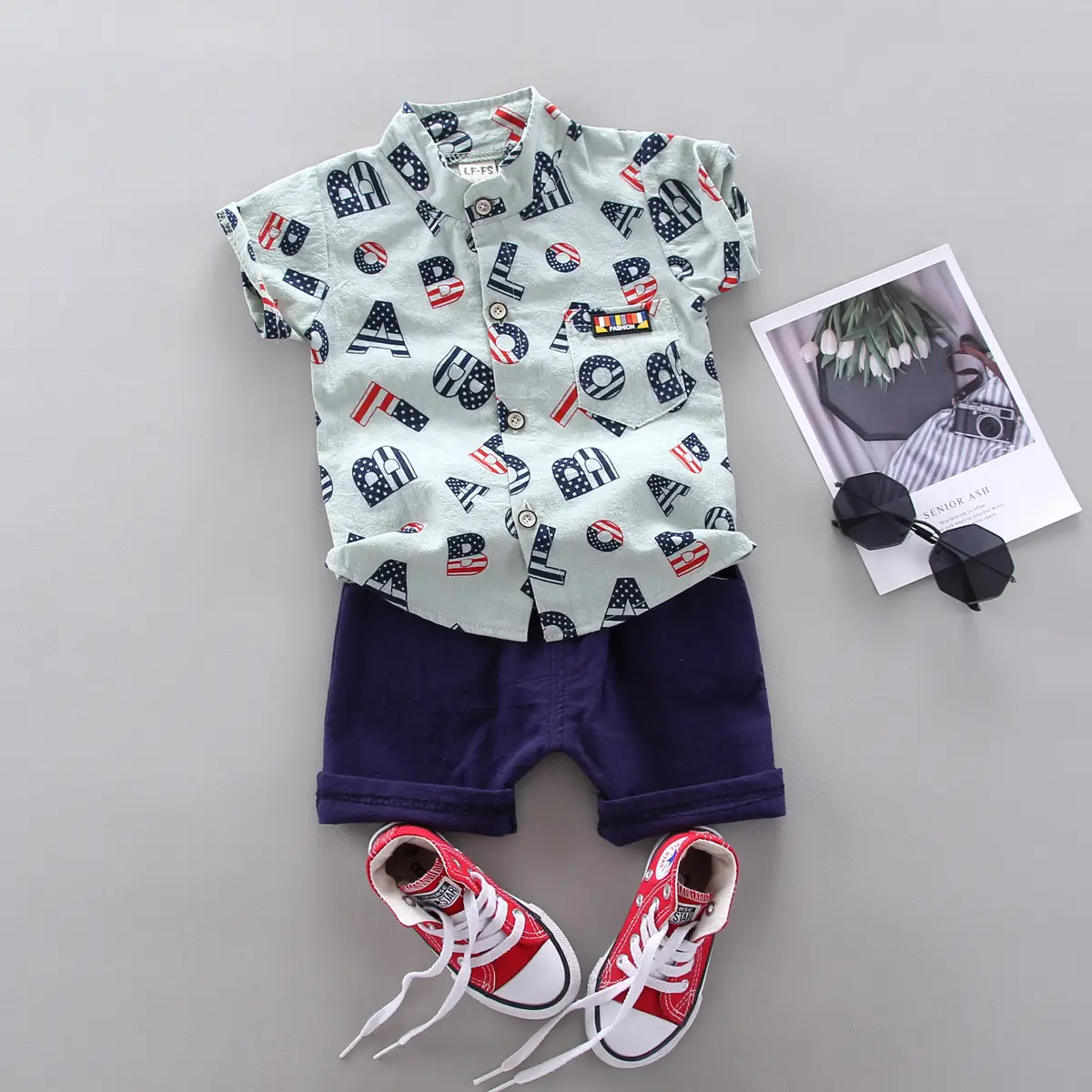 Boys Cartoon Elephant Suit 0-3Yr Summer 2Pc Set - Image 30