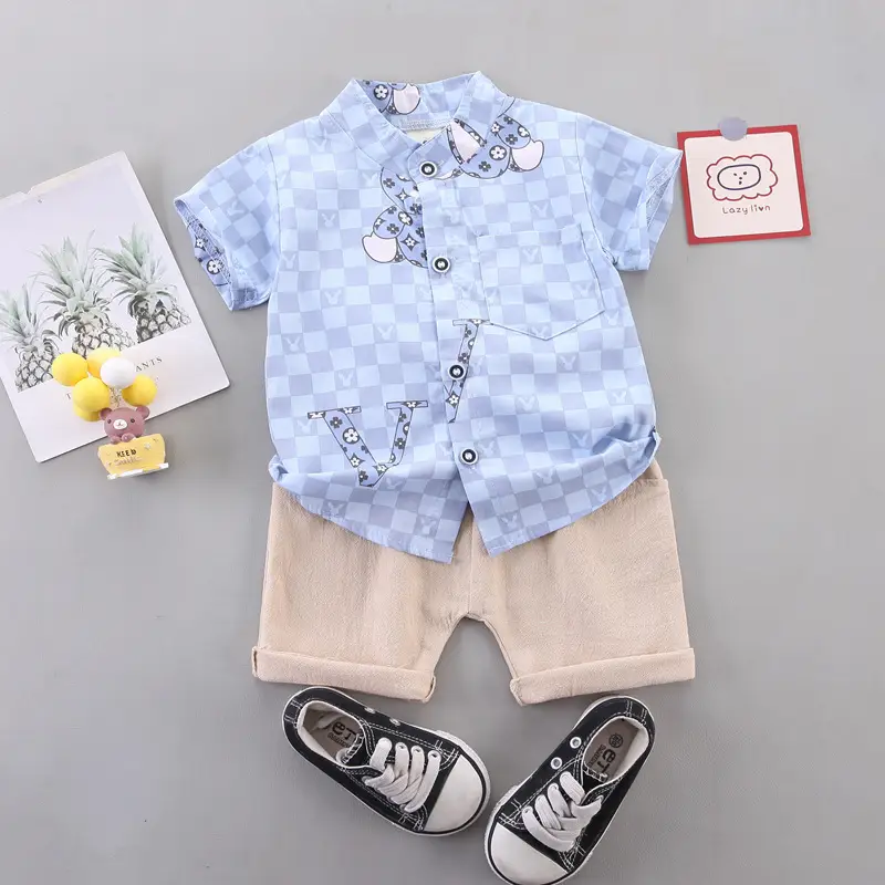 Boys Cartoon Elephant Suit 0-3Yr Summer 2Pc Set - Image 31