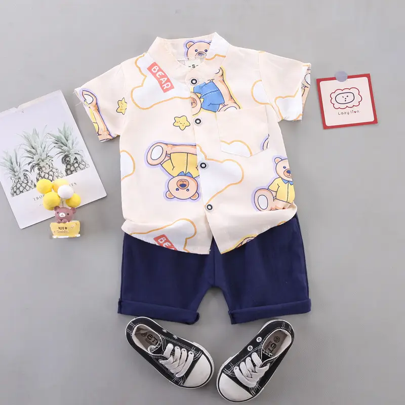 Boys Cartoon Elephant Suit 0-3Yr Summer 2Pc Set - Image 39