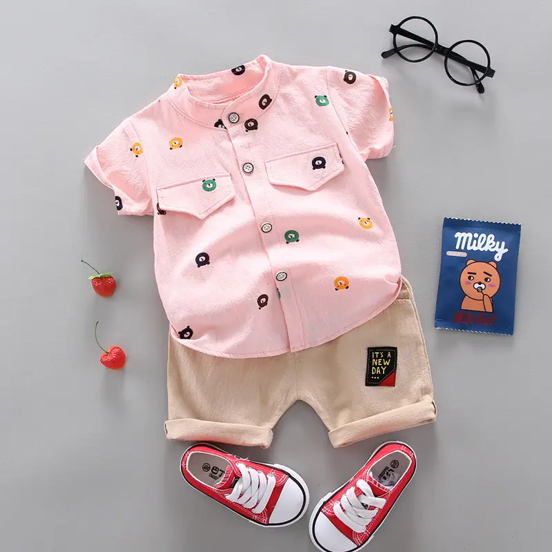 Boys Cartoon Elephant Suit 0-3Yr Summer 2Pc Set - Image 8
