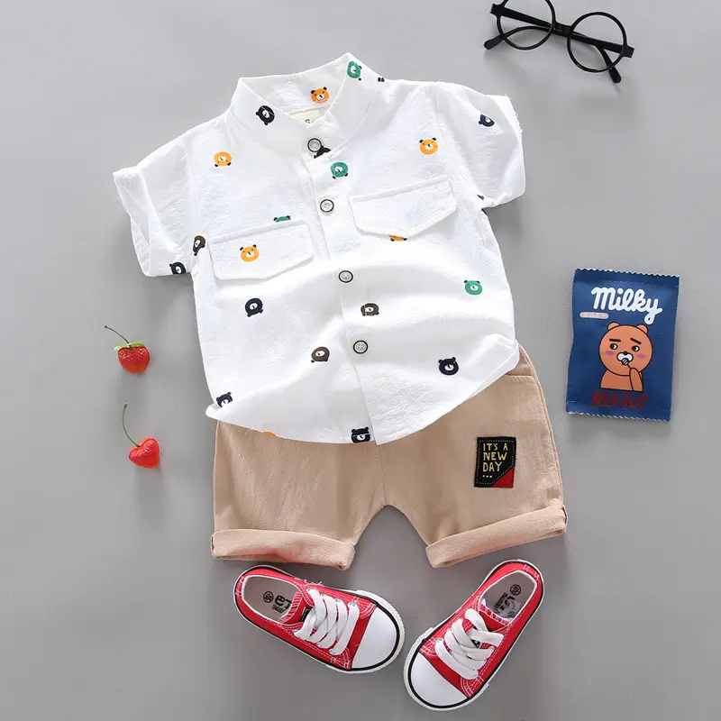 Boys Cartoon Elephant Suit 0-3Yr Summer 2Pc Set - Image 9